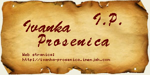 Ivanka Prosenica vizit kartica